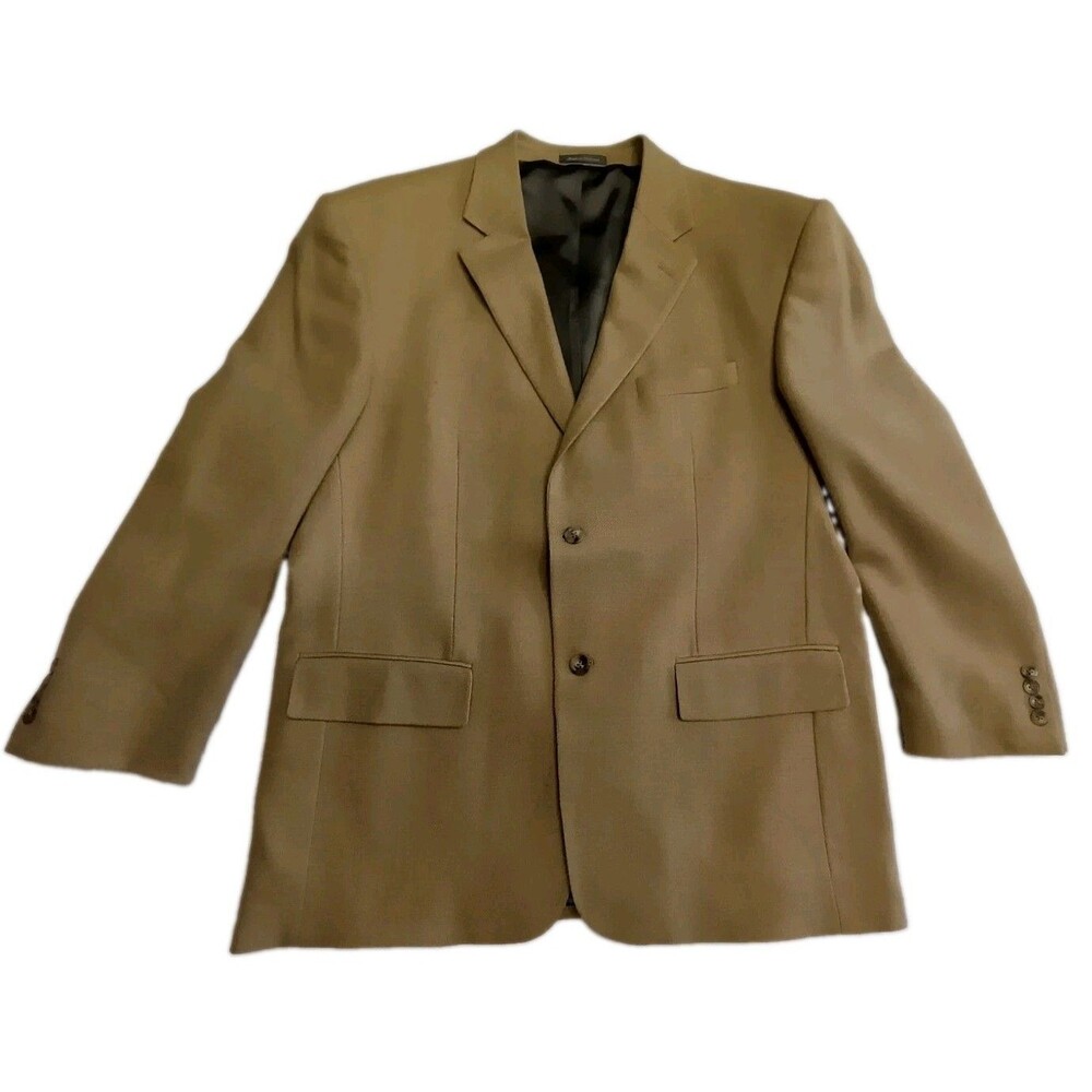 Oscar de la Renta Men’s Sportcoat 46 Reg Camel 100 % Wool Blazer Vintage Classic